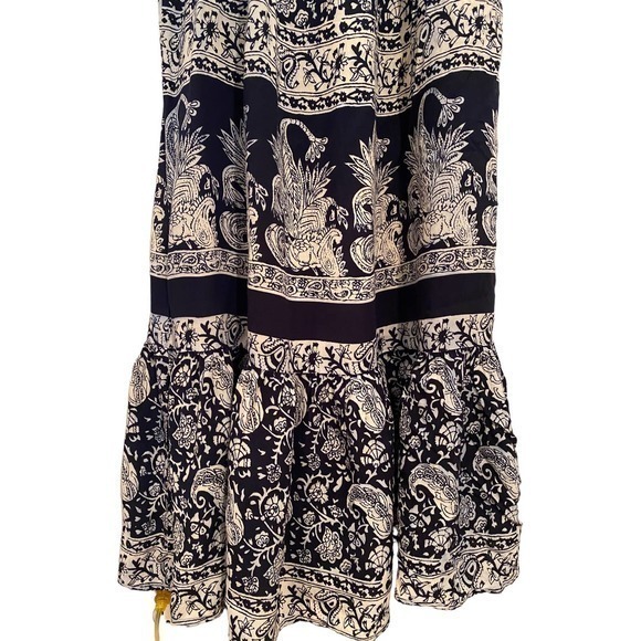 Forever 21 Los Angeles Blue Paisley Boho Spaghetti Strap Sundress Dress Size M - Picture 4 of 7